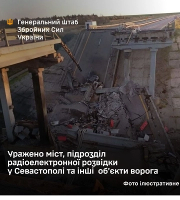 Уражено міст, підрозділ радіоелектронної розвідки  у Севастополі та інші  об’єкти ворога