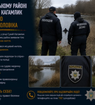У Кременчуцькому районі в річці Сухий Кагамлик знайшли тіло 62-річного чоловіка