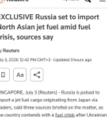 Reuters: РФ готується імпортувати авіапальне з Азії через Південну Корею