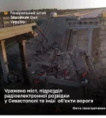 Сили оборони України вразили мости та об’єкти звʼязку окупантів у Криму, Донеччині та Запоріжжі