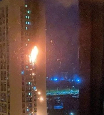 Во время атаки на Киев зафиксировано попадание в три жилых комплекса