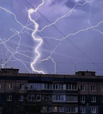 На Полтавщині оголосили жовтий рівень небезпеки через грозу та сильний вітер