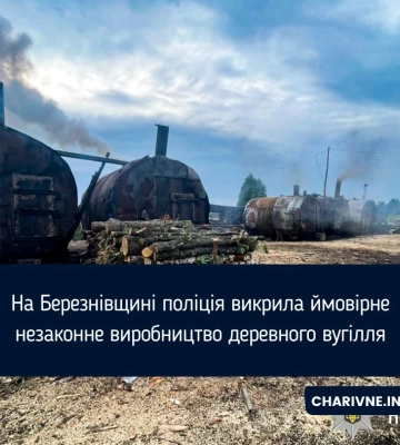 На Березнівщині поліція викрила ймовірне незаконне виробництво деревного вугілля