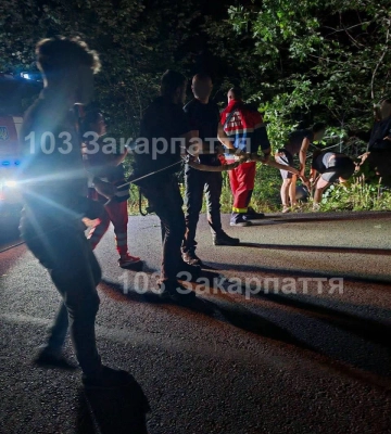 На Тячівщині врятували чоловіка, який впав у річку з 20-метрової висоти