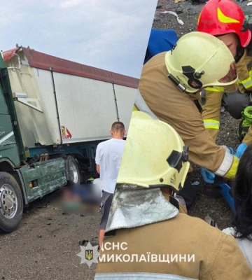 В Николаевской области столкнулись пассажирский автобус и грузовик, есть погибшие и раненые