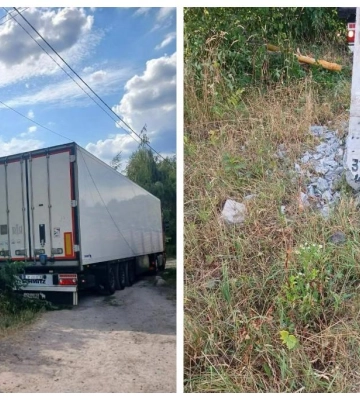 У Здолбунові автомобіль пошкодив електроопору: енергетики запобігли відключенню світла