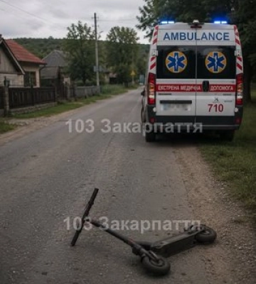 З’їхали в кювет на електросамокаті: двох підлітків доставили до лікарні
