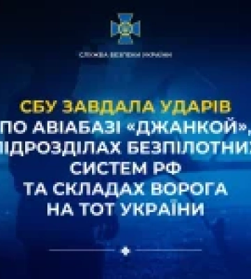 СБУ вдарила по авіабазі «Джанкой» та логістичних хабах безпілотних систем рф на окупованих територіях