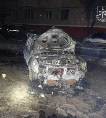 Засуджено злочинця, який підпалив автомобіль поліції у Краматорську, - прокуратура