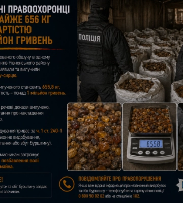 На Рівненщині викрили підпільний цех з обробки бурштину: вилучили сотні кілограмів каміння