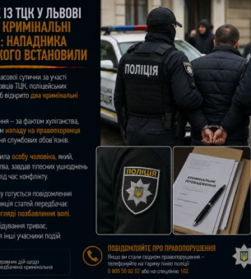 Сутички у Львові: встановлено чоловіка, який напав на поліцейського