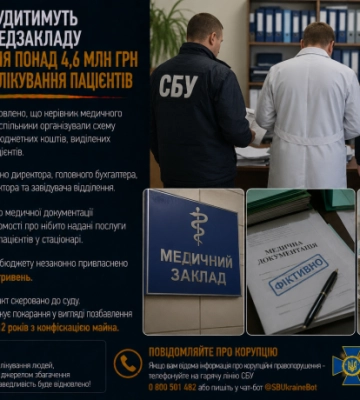 На Сумщині судитимуть посадовців медзакладу за привласнення понад 4,6 млн грн через фіктивне лікування пацієнтів