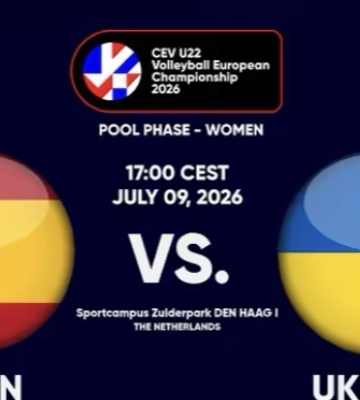 Пряма трансляція матчу жіночого молодіжного чемпіонату Європи-2026 з волейболу: Україна U22 — Іспанія U22