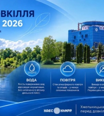 Хмельницька АЕС продовжує системний екологічний моніторинг та контроль стану навколишнього природного середовища