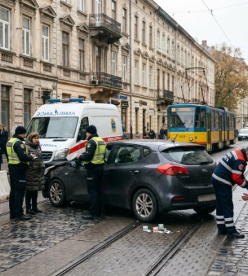 ДТП на улице Шевченко во Львове: водитель Kia сбил 26-летнюю женщину