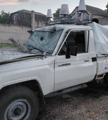 Російський FPV-дрон у Краматорську пошкодив автомобіль рятувальників – ДСНС