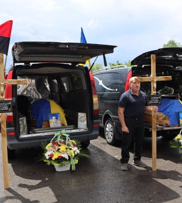 Роман Кіндратишин, Сергій Горобинський. Львівщина прощається із захисниками, рідні і близькі яких у Бориславі