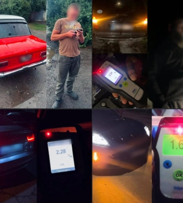 На Рівненщині за кілька днів виявили чотирьох нетверезих водіїв: у декого понад два проміле алкоголю