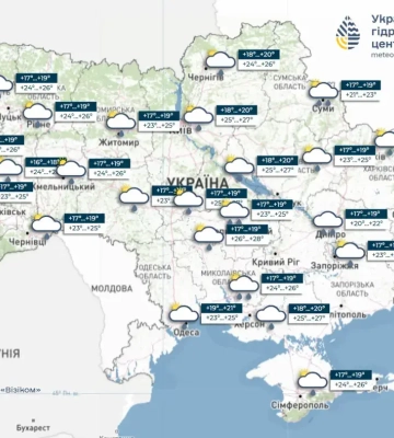 Погода на 14 липня 2026 р. в Україні: температура зросте, але прийдуть дощі