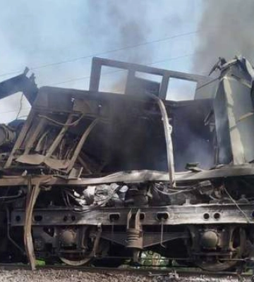 Російські війська атакували дроном локомотив на Дніпропетровщині