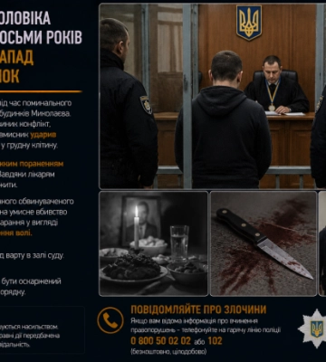 У Миколаєві чоловіка засудили до восьми років за ножовий напад під час поминок