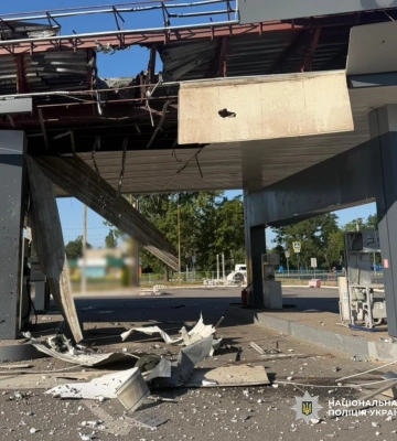 В Харькове дрон попал в АЗС