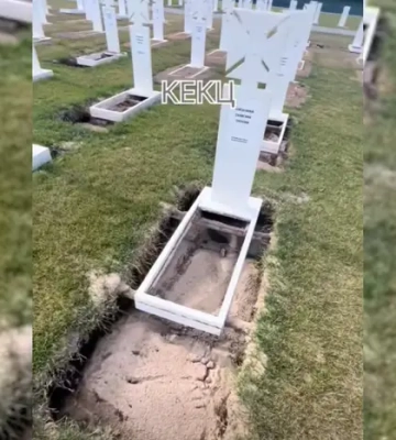 Дощі розмили Національне військове кладовище. Який вигляд мають поховання (відео)