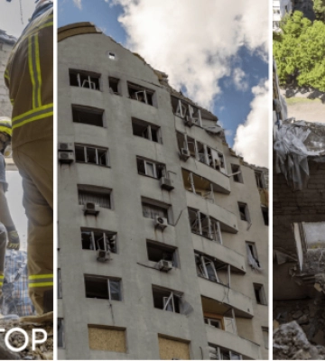 У Києві завершили аварійно-рятувальні роботи на місці влучання у 16-поверховий житловий будинок у Дарницькому районі