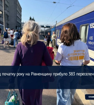 Від початку року на Рівненщину прибуло 383 переселенців