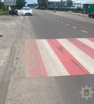 На Волині оголосили підозру неповнолітньому мотоциклісту, який збив дитину на пішохідному переході