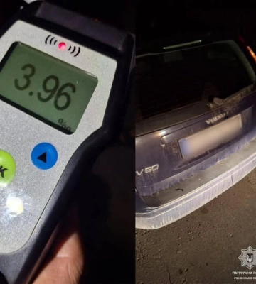 На Рівненщині патрульні зупинили водія з майже чотирма проміле алкоголю в крові