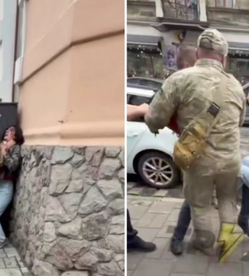 Львовский ТЦК начал служебную проверку после появления видео, на котором военный схватил женщину за горло