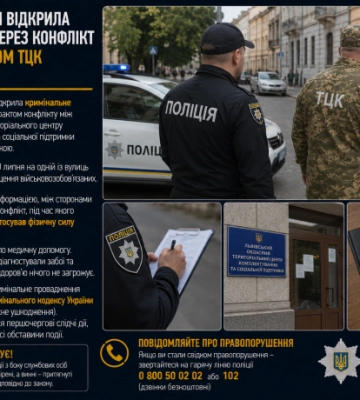 Поліція відкрила кримінальне провадження після конфлікту між працівником ТЦК та жінкою