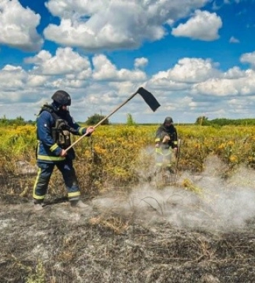 Війська РФ поцілили дронами по пшеничних полях на Харківщині, виникли пожежі