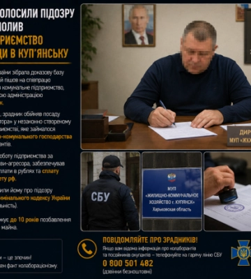 На Харківщині оголосили підозру чоловіку, який очолив комунальне підприємство окупаційної влади в Куп’янську