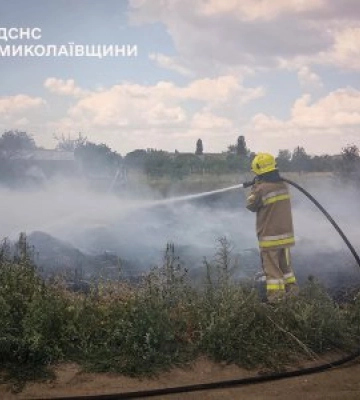16 липня на території Миколаївщини зареєстровано 16 пожеж