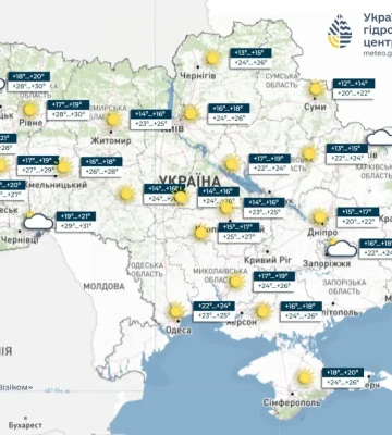 Прогноз погоди на 18 липня 2026 р. в Україні: сонячні вихідні, але пройдуть дощі та грози