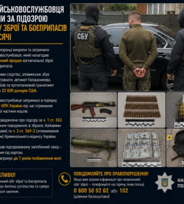 Незаконний продаж зброї на понад 22 тис доларів: у Києві затримали військовослужбовця