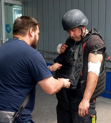 На Запорожье россияне атаковали спасателей во время ликвидации пожара, один человек ранен – ГСЧС