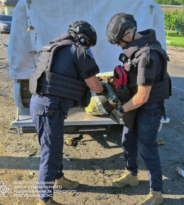 Сапери знешкодили нерозірвану бойову частину «герані» на Харківщині