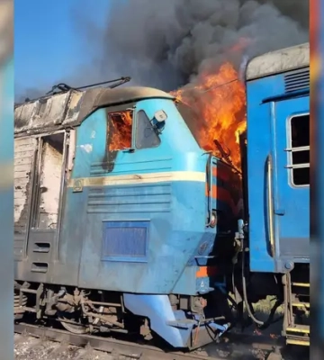 Дрон атакував потяг у Запорізькій області, поранена провідниця 