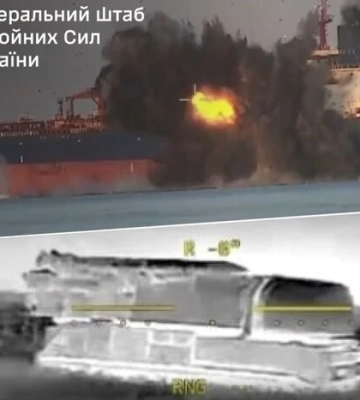 Генштаб: Захисники атакували танкери та плавучий кран окупантів
