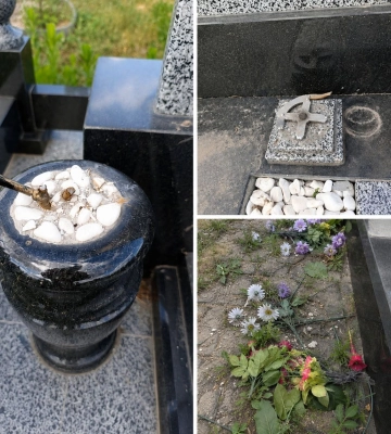 У громаді на Черкащині повідомили про вандалізм на кладовищі (ФОТО)
