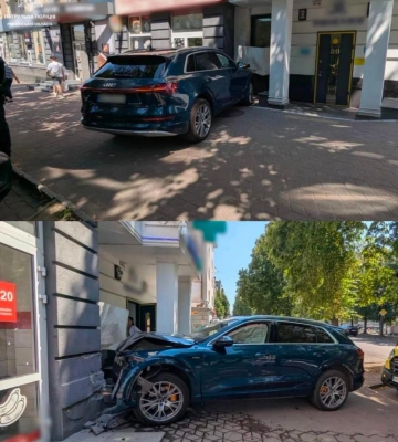 У Рівному п’яна жінка не впоралася з керуванням і в’їхала к будівлю магазину