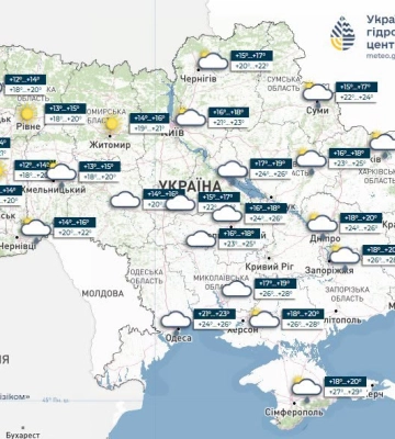 Погода в Україні 22 липня: де чекати грози, сильні дощі та шквали
