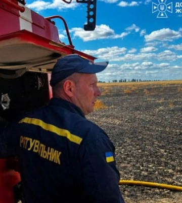 На Житомирщині після атаки Росії згоріло 2 гектари пшениці