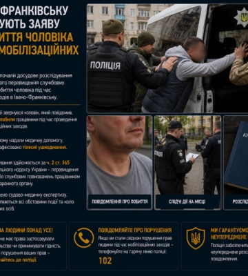 В Івано-Франківську розслідують заяву про побиття чоловіка під час мобілізаційних заходів