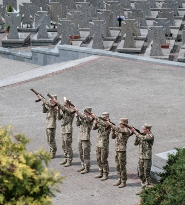 Сергій Хомцов, Олег Костюк, Віктор Хила, Юрій Петришин. Львівщина прощається з чотирма захисниками