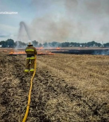 22 липня на Миколаївщині рятувальники ліквідували 8 пожеж