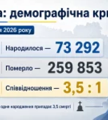 В Україні на одне народження припало 3,5 смерті: дані за пів року